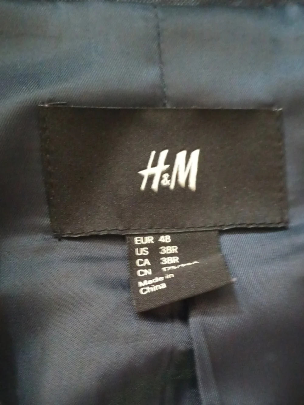 H&M Men's Dark Blue Linen Blazer 38R